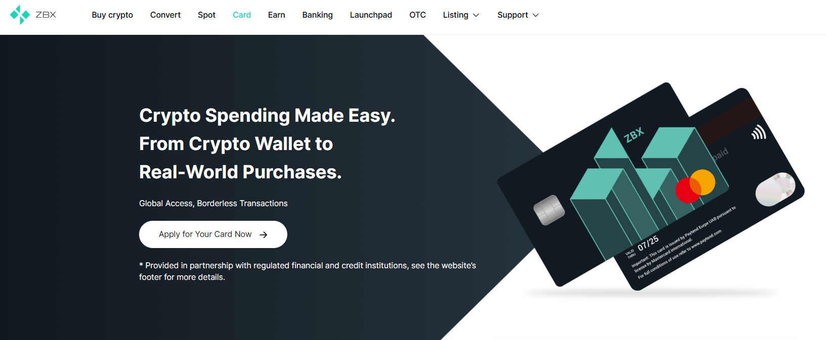 How to apply for the ZBX Virtual Card – Help Center